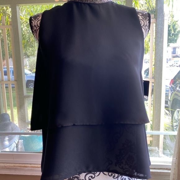 Zara two layer blouse in black Size S - Picture 6 of 6